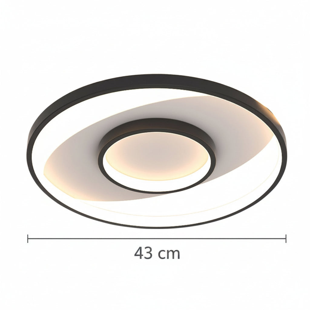 Πολυέλαιος LED με τηλεχειριστήριο FIGURATO, 63W, 3 κύκλοι, κρύο/ζεστό/ουδέτερο φως, ρυθμιζόμενο, μαύροι πολυέλαιοι LED με τηλεχειριστήριο Προεπιλεγμένος τίτλος Alessandro Design