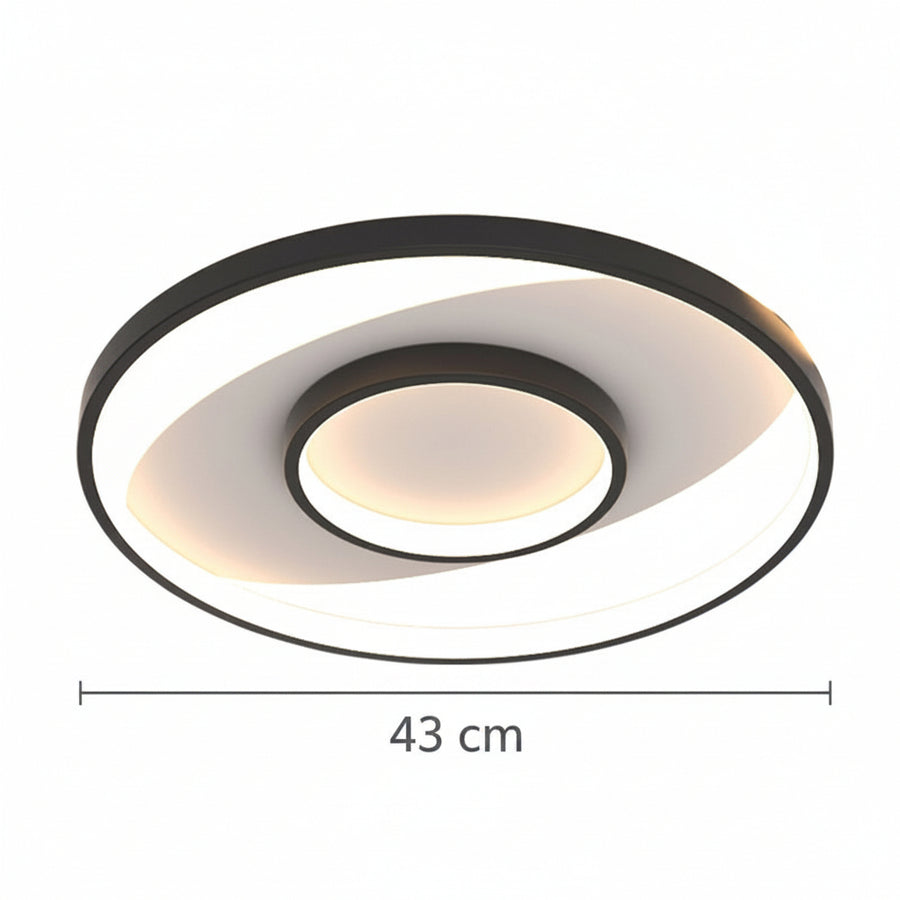 Πολυέλαιος LED με τηλεχειριστήριο FIGURATO, 63W, 3 κύκλοι, κρύο/ζεστό/ουδέτερο φως, ρυθμιζόμενο, μαύροι πολυέλαιοι LED με τηλεχειριστήριο Προεπιλεγμένος τίτλος Alessandro Design