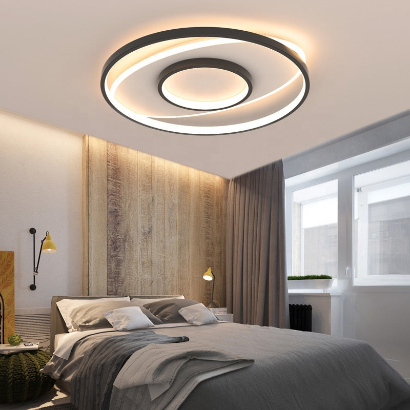 Πολυέλαιος LED με τηλεχειριστήριο FIGURATO, 63W, 3 κύκλοι, κρύο/ζεστό/ουδέτερο φως, ρυθμιζόμενο, μαύροι πολυέλαιοι LED με τηλεχειριστήριο Προεπιλεγμένος τίτλος Alessandro Design