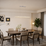 Πολυέλαιος LED τηλεχειριστηρίου KANGNING, 3000K/4000K/6000K, 120W, Μεταλλικό και Ακρυλικό, Λευκό