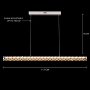 Πολυέλαιος LED τηλεχειριστηρίου KANGNING, 3000K/4000K/6000K, 120W, Μεταλλικό και Ακρυλικό, Λευκό