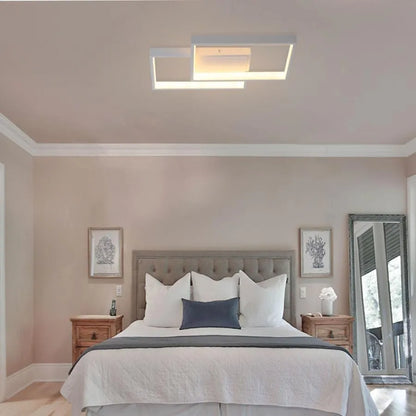 Πολυέλαιος LED με τηλεχειριστήριο LANDYN 37W, 2 τετράγωνα, κρύο/θερμό/ουδέτερο φως, ρυθμιζόμενο, λευκός πολυέλαιος LED με τηλεχειριστήριο Προεπιλεγμένος τίτλος Alessandro Design