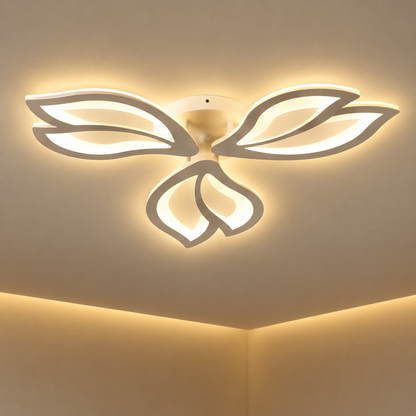 Πολυέλαιος LED με τηλεχειριστήριο LILY 40W, 3 Στοιχεία, Κρύο/Ζεστό/Ουδέτερο φως, Ρυθμιζόμενο, Λευκό