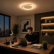 Πολυέλαιος LED με τηλεχειριστήριο SOLARA 51W, 2 κύκλοι, κρύο/θερμ/ουδέτερο φως, ρυθμιζόμενο, λευκόχρυσο