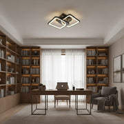 Πολυέλαιος LED με τηλεχειριστήριο ZOE 27W, 2 τετράγωνα, κρύο/θερμό/ουδέτερο φως, ρυθμιζόμενο, μαύροι πολυέλαιοι LED με τηλεχειριστήριο Προεπιλεγμένος τίτλος Alessandro Design