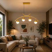 Κρεμαστός πολυέλαιος LED PAAMIUT 34W, 4 πηγές φωτός, Κρύο/Ζεστό/Ουδέτερο φως, Χρυσό, Ρυθμιζόμενο ύψος
