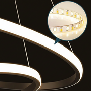Κρεμαστός πολυέλαιος LED RICCI 25W, 2 κύκλοι, κρύο/ζεστό/ουδέτερο φως, μαύρο, ρυθμιζόμενο ύψος μοντέρνοι πολυέλαιοι Προεπιλεγμένος τίτλος Alessandro Design