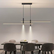 Κρεμαστός πολυέλαιος LED RINA 50W, Γραμμικό, Κρύο/Ζεστό/Ουδέτερο φως, Μαύρο, Ρυθμιζόμενο ύψος Μοντέρνοι Πολυέλαιοι Προεπιλεγμένος τίτλος Alessandro Design