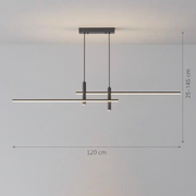 Κρεμαστός πολυέλαιος LED RINA 50W, Γραμμικό, Κρύο/Ζεστό/Ουδέτερο φως, Μαύρο, Ρυθμιζόμενο ύψος Μοντέρνοι Πολυέλαιοι Προεπιλεγμένος τίτλος Alessandro Design