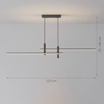 Κρεμαστός πολυέλαιος LED RINA 50W, Γραμμικό, Κρύο/Ζεστό/Ουδέτερο φως, Μαύρο, Ρυθμιζόμενο ύψος Μοντέρνοι Πολυέλαιοι Προεπιλεγμένος τίτλος Alessandro Design