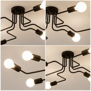 MODERNIST Hexa 6 Chandelier, 6x E27, Black, Modern Design
