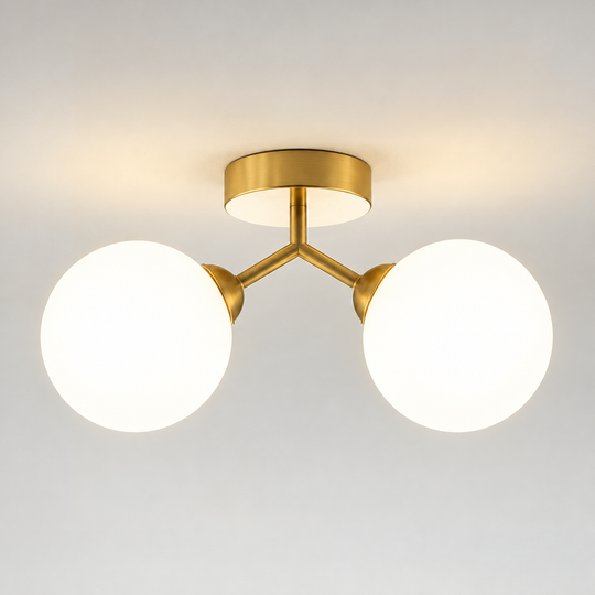 ORBS Μοντέρνος Πολυέλαιος, 31cm, 2xG9, Σφαίρες, Χρυσός