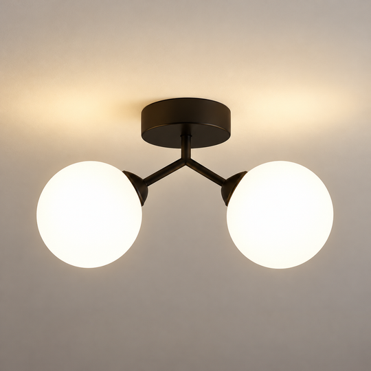Κρυστάλλινος πολυέλαιος ORBS, 31cm, 2xG9, Globes, Μαύρο