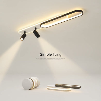 Πολυέλαιος LED με Ρυθμιζόμενο Προβολέα FISSO Camilla 49W, Κρύο/Ζεστό/Ουδέτερο φως, Μαύρο