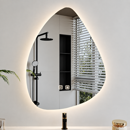 Καθρέφτης LED Οργανικός 40x60cm, Ψυχρός Φως, Σύστημα Demister, Dimmable