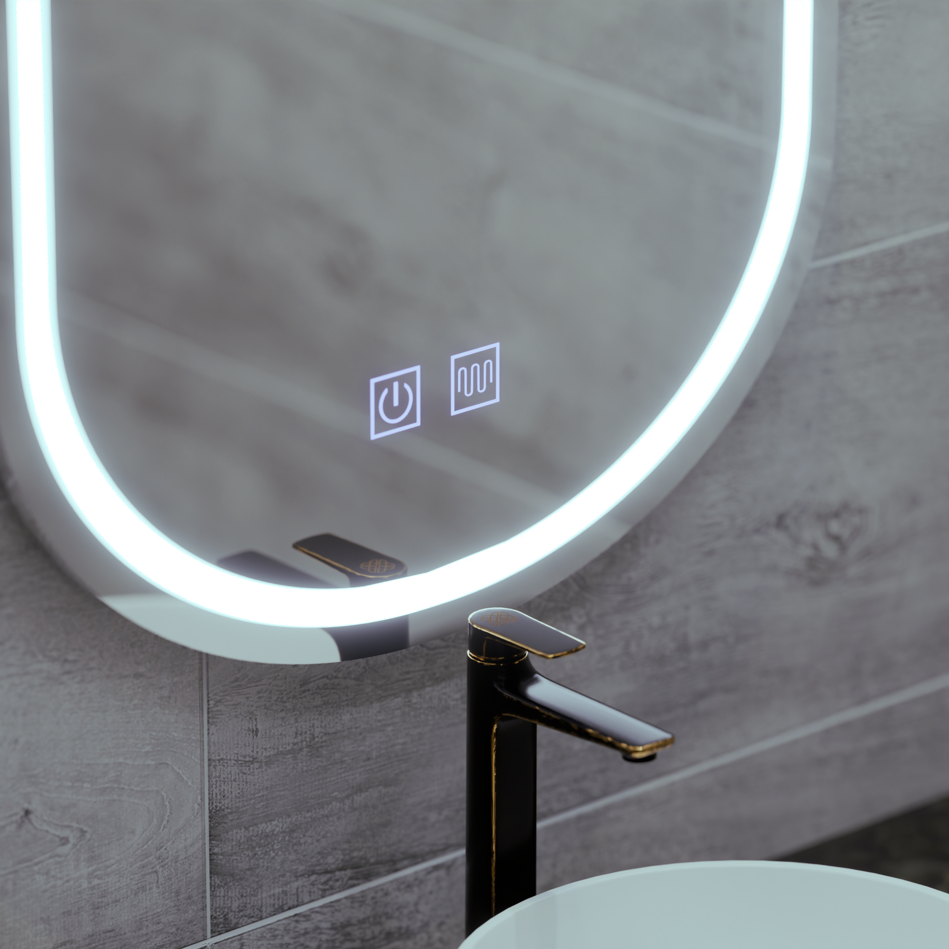 Καθρέφτης Oval LED 50X80cm, Velara Touch, Demister System, Dimmable, Cool Light 6000K Korman Mirrors E Προεπιλεγμένος τίτλος Alessandro Design