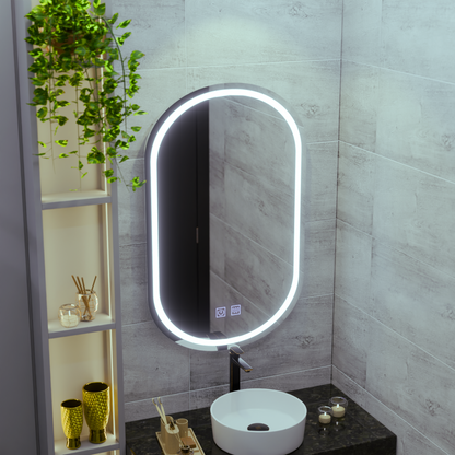 Καθρέφτης Oval LED 50X80cm, Velara Touch, Demister System, Dimmable, Cool Light 6000K Korman Mirrors E Προεπιλεγμένος τίτλος Alessandro Design