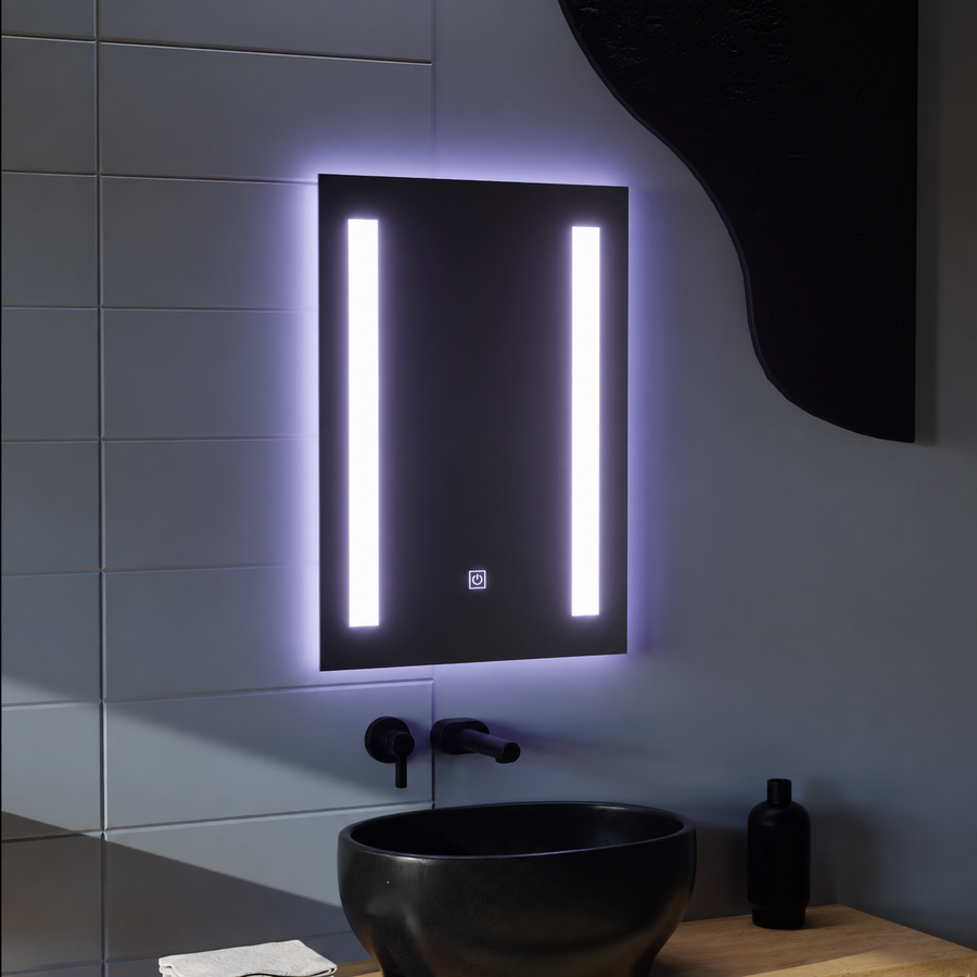 Ορθογώνιος καθρέφτης LED, 50x70cm, C206S/50X70 Touch, Demister System, Dimmable