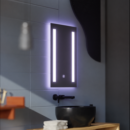 Ορθογώνιος καθρέφτης LED, 50x70cm, C206S/50X70 Touch, Demister System, Dimmable