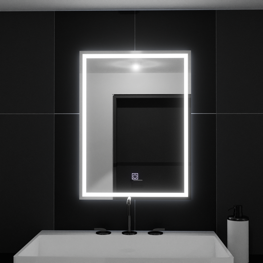 Ορθογώνιος καθρέφτης LED, 50x70cm, ΠΛΑΙΣΙΟ Basic Touch Mirrors Korman C Προεπιλεγμένος τίτλος Alessandro Design