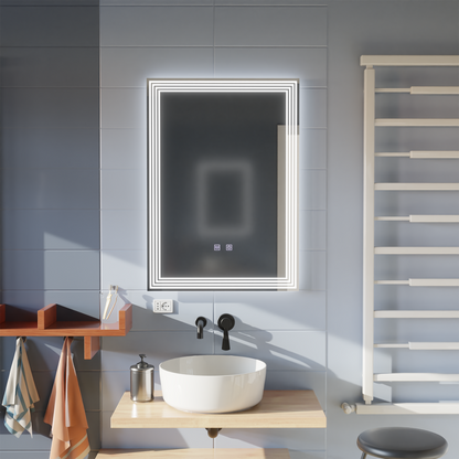 Ορθογώνιος καθρέφτης LED, 60x80cm, ADIS Touch, Demister System, Dimmable Mirrors Korman E Προεπιλεγμένος τίτλος Alessandro Design