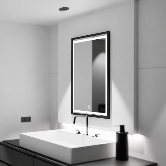 Ορθογώνιος καθρέφτης LED, 60x80cm, απόχρωση Basic Touch