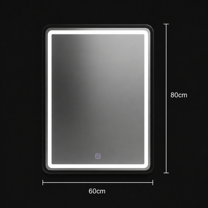 Ορθογώνιος καθρέφτης LED, 60x80cm, απόχρωση Basic Touch