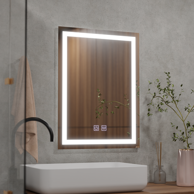 Ορθογώνιος καθρέφτης LED, 50x70cm, RADIANTE Touch, Demister System, Dimmable