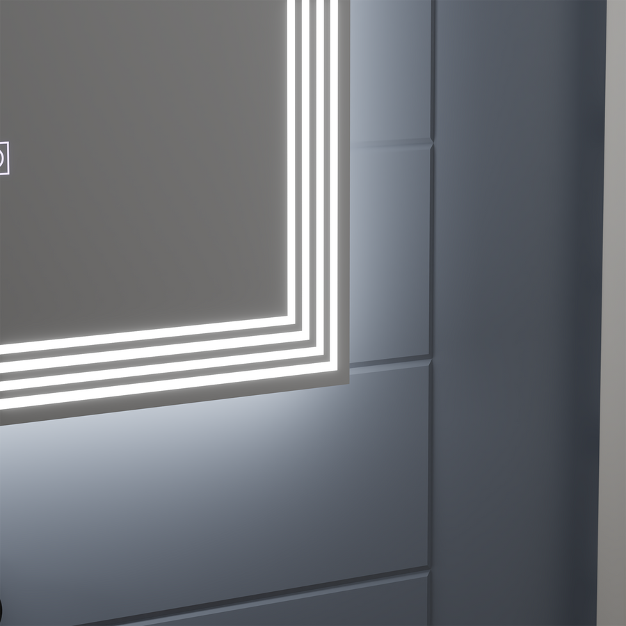 Ορθογώνιος καθρέφτης LED, Demister, 80x60cm, ADIS Basic Touch Mirrors Korman E Προεπιλεγμένος τίτλος Alessandro Design