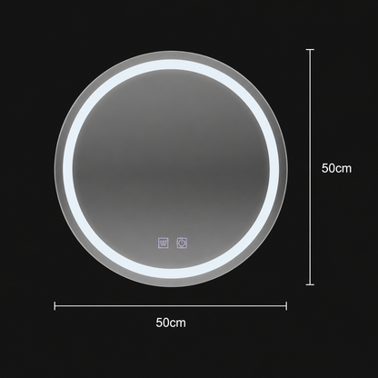 Mirror LED Γύρος 50cm Σύστημα απόψυξης Lucea Touch