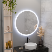 LED Στρογγυλός καθρέφτης, 50 cm, Noxia Touch, Σύστημα Demister, Dimmable Mirrors Korman E Προεπιλεγμένος τίτλος Alessandro Design