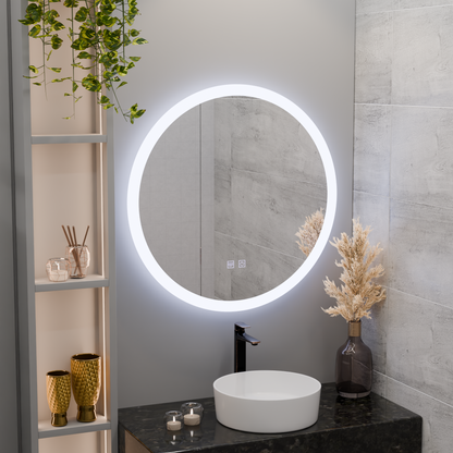 LED Στρογγυλός καθρέφτης, 50 cm, Noxia Touch, Σύστημα Demister, Dimmable Mirrors Korman E Προεπιλεγμένος τίτλος Alessandro Design