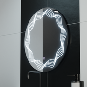 LED Στρογγυλός καθρέφτης 60cm, Flusso Touch, Σύστημα Demister, Dimmable Mirrors Korman E Προεπιλεγμένος τίτλος Alessandro Design