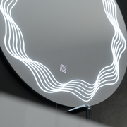 LED Στρογγυλός καθρέφτης 60cm, Flusso Touch, Σύστημα Demister, Dimmable Mirrors Korman E Προεπιλεγμένος τίτλος Alessandro Design