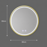 Στρογγυλός καθρέφτης LED, 60cm, Glanz Touch, Demister System, Dimmable