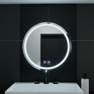 Στρογγυλός καθρέφτης LED, 60cm, Lucea Touch, Σύστημα Demister, Dimmable