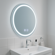 LED Στρογγυλός καθρέφτης, 60cm, Φωτισμός αφής, Σύστημα Demister, Dimmable Mirrors Korman E Προεπιλεγμένος τίτλος Alessandro Design