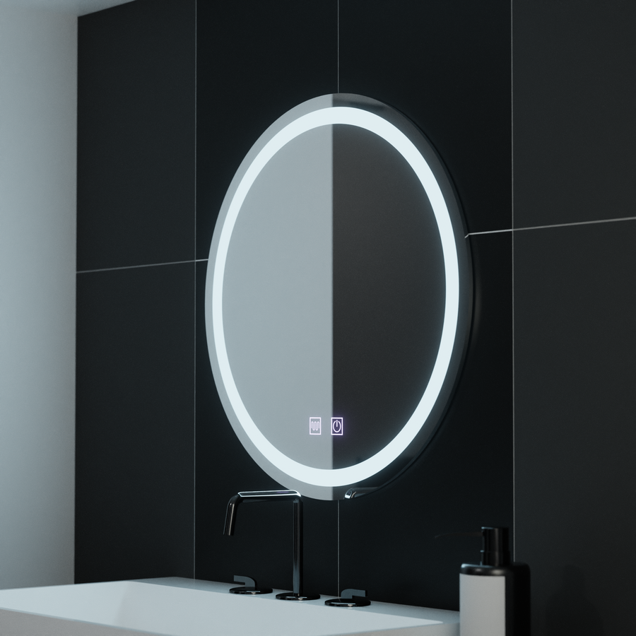 LED Στρογγυλός καθρέφτης, 70cm, Φωτισμός αφής, Σύστημα Demister, Dimmable Mirrors Korman E Προεπιλεγμένος τίτλος Alessandro Design