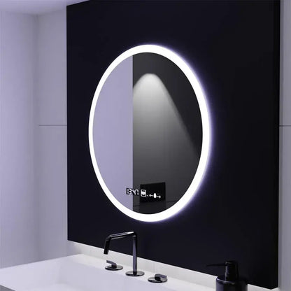 Oglinda LED Rotunda 60cm Giulia Senzor MotionGlow Marcello Sistem Dezaburire Ceas & Termometru Dimabila Oglinzi Marcello Default Title Alessandro Design