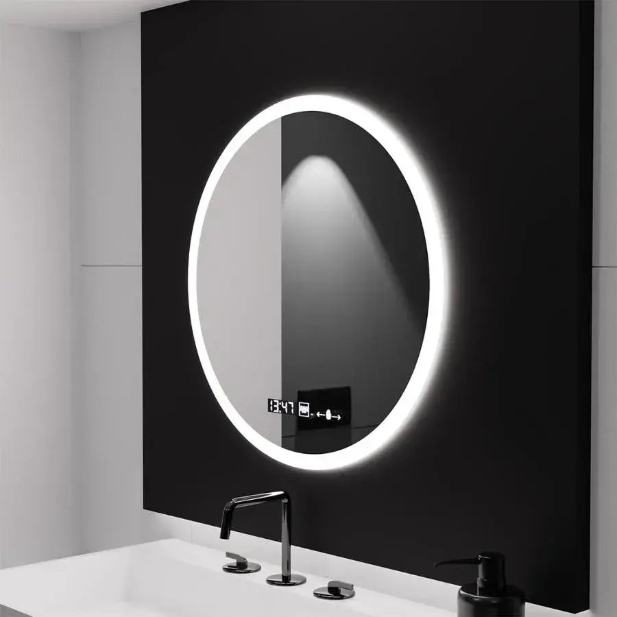 Oglinda LED Rotunda 60cm Giulia Senzor MotionGlow Marcello Sistem Dezaburire Ceas & Termometru Dimabila Oglinzi Marcello Default Title Alessandro Design