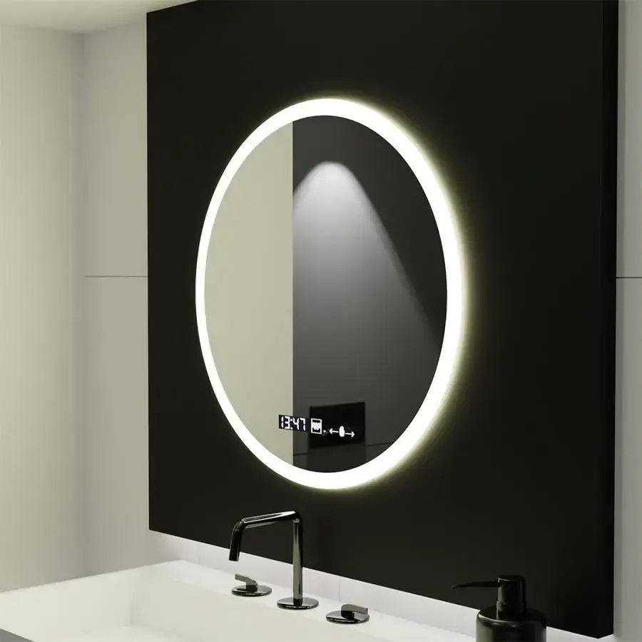 Oglinda LED Rotunda 60cm Giulia Senzor MotionGlow Marcello Sistem Dezaburire Ceas & Termometru Dimabila Oglinzi Marcello Default Title Alessandro Design