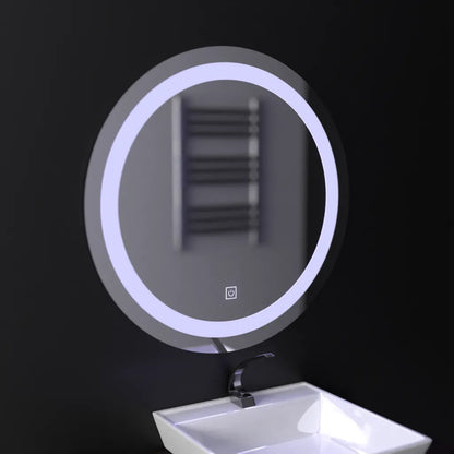 Καθρέφτης LED Touch Gallio, Διάμετρος 60 cm, Cold Light 6000K, Glass Simple LED Mirror Προεπιλεγμένος τίτλος Alessandro Design