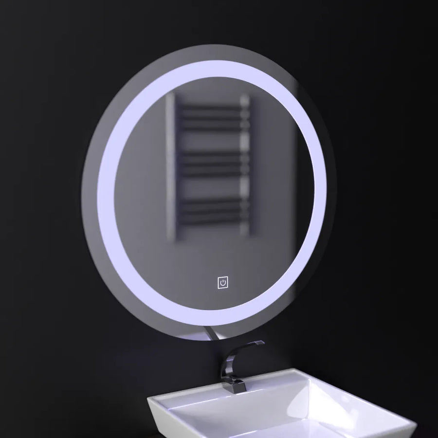 Καθρέφτης LED Touch Gallio, Διάμετρος 60 cm, Cold Light 6000K, Glass Simple LED Mirror Προεπιλεγμένος τίτλος Alessandro Design