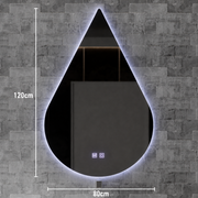 Καθρέφτης LED Touch River, 52W, Demist System, 80X120cm, Σχήμα πτώσης