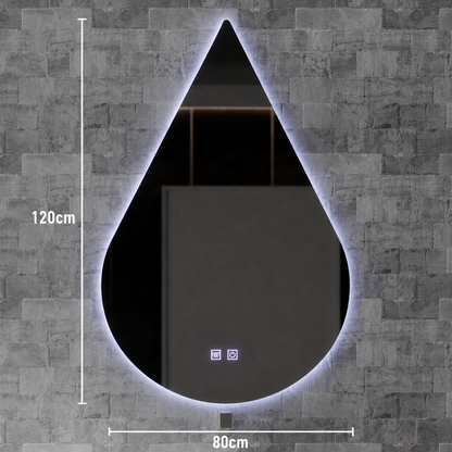 Καθρέφτης LED Touch River, 52W, Demist System, 80X120cm, Σχήμα πτώσης