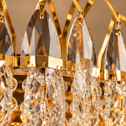 Crystal Chandelier MAJESTIC Regalis 21x E14, Διάμετρος 80cm, Γυαλιστερό Χρυσό, Ρυθμιζόμενο Ύψος