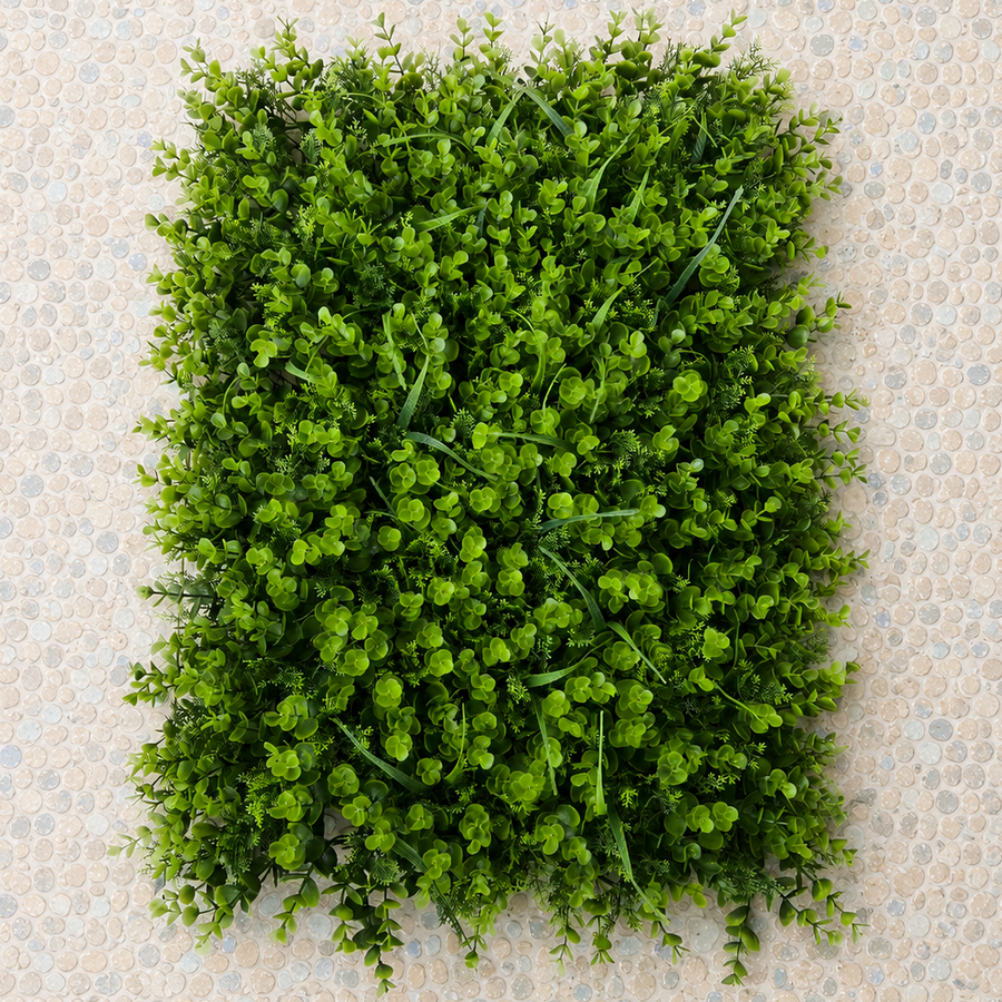 Panou de Gard Viu Artificial Eucalipt Mixt, 40 x 60 cm, Verde