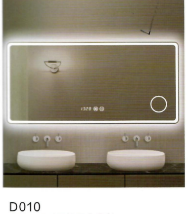 Mirror LED ορθογώνιο 90x60cm Bellezza Riflesso Puro Motionglow Marcello Dishantic Clock System