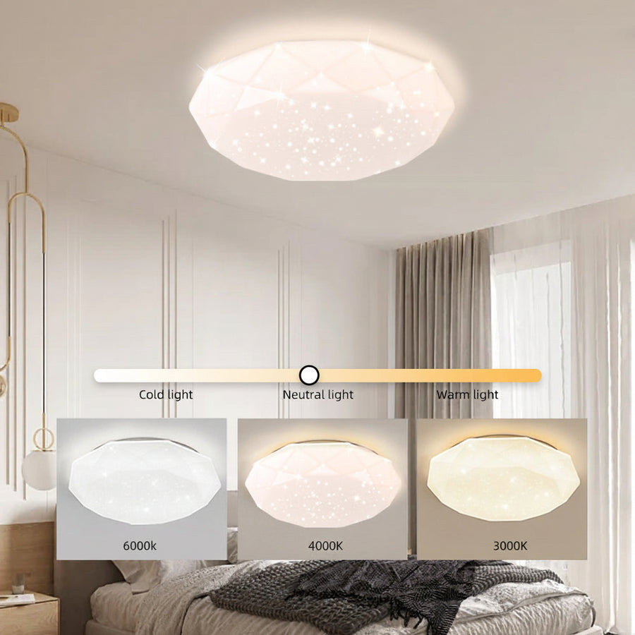Φωτιστικό οροφής LED, 51 W, Διάμετρος 50 cm, Ζεστό/κρύο/ουδέτερο φως, Λευκά φωτιστικά οροφής LED Προεπιλεγμένος τίτλος Alessandro Design