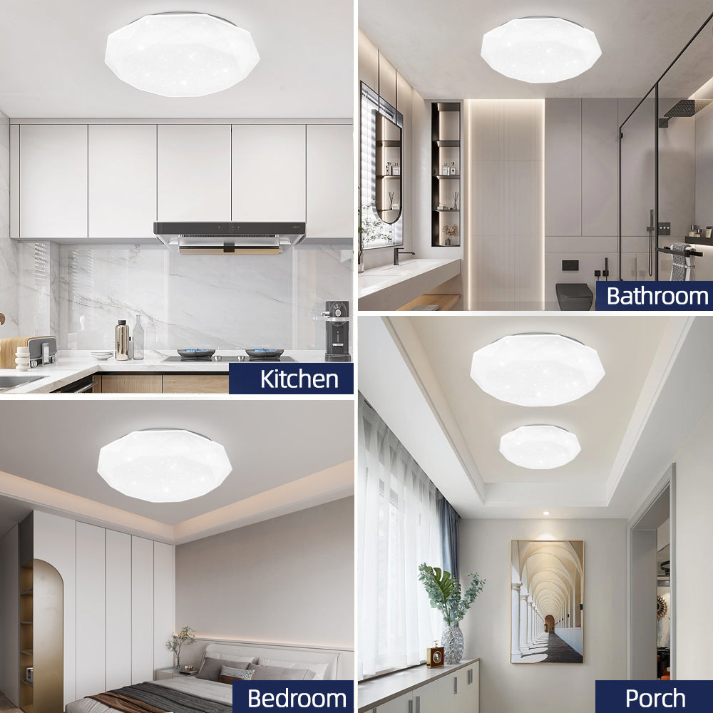 Φωτιστικό οροφής LED, 51 W, Διάμετρος 50 cm, Ζεστό/κρύο/ουδέτερο φως, Λευκά φωτιστικά οροφής LED Προεπιλεγμένος τίτλος Alessandro Design